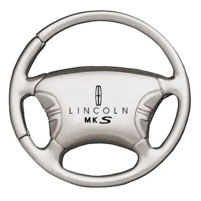Lincoln Mks Steering Wheel Key Chain (Silver) 1