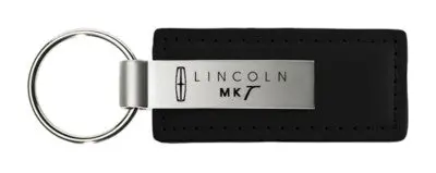 Lincoln Mkt Rectangular Leather Key Chain (Black) 1
