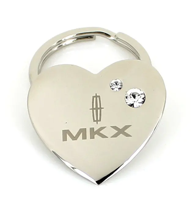 Lincoln Mkx Heart Shape Keychain (Chrome) 1