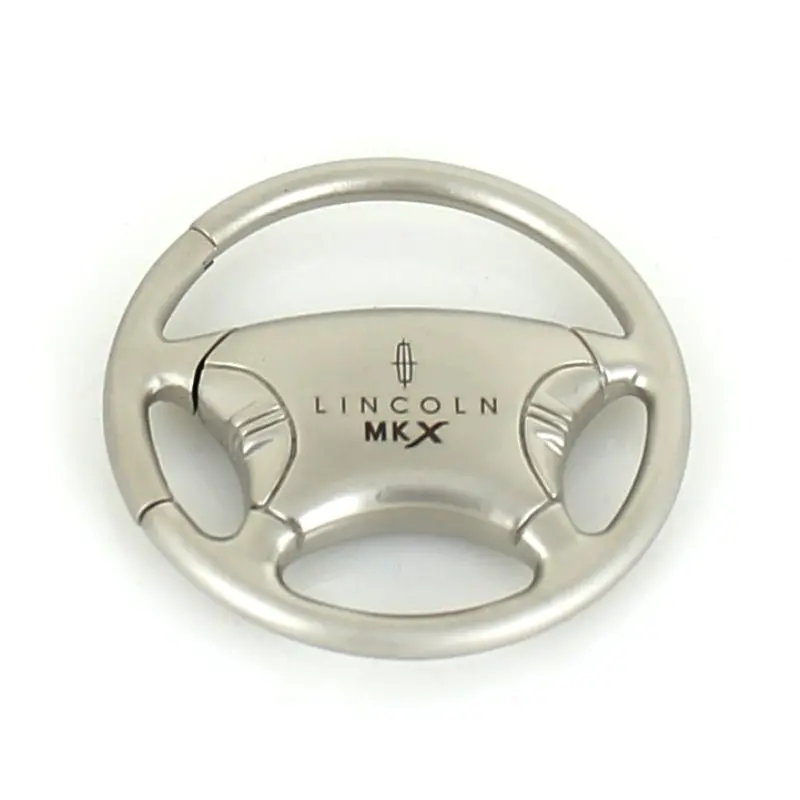 Lincoln Mkx Steering Wheel Keychain (Chrome) 1