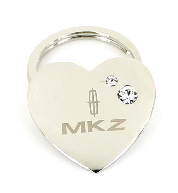 Lincoln Mkz Heart Shape Keychain (Chrome) 1