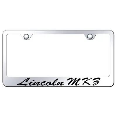 Lincoln Mkz Laser Etched Script Stainless Steel License Plate Frame (Chrome) 1