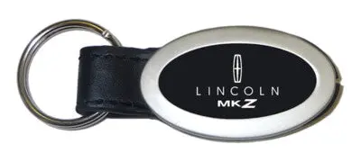 Lincoln Mkz Oval Leather Key Chain (Black) 1