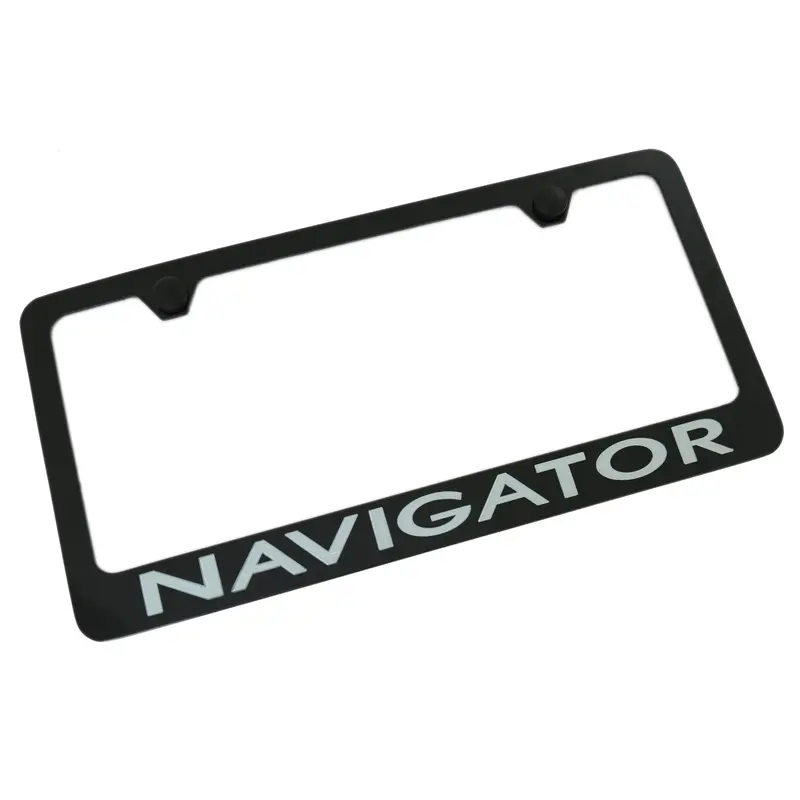 Lincoln Navigator Dual Logo License Plate Frame (Black) 1