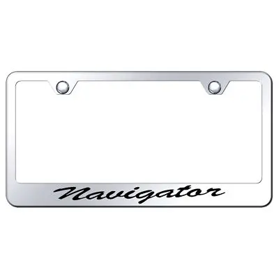Lincoln Navigator Laser Etched Script License Plate Frame (Chrome) 1