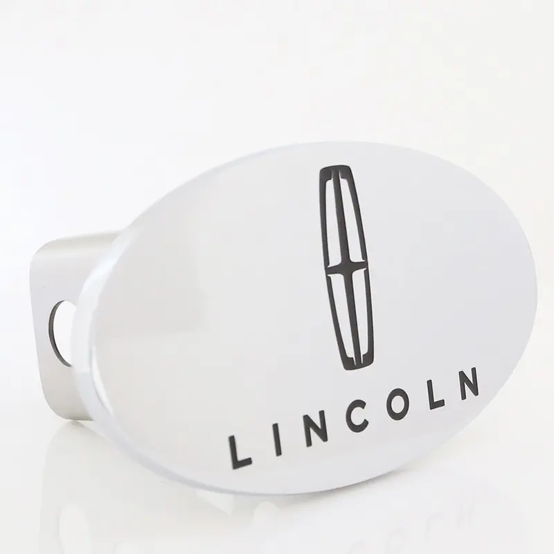 Lincoln Oval Trailer Hitch Cover Plug (Chrome) 1