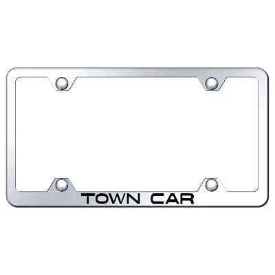 Lincoln Town Car Laser Etched Logo Wide Body License Plate Frame (Chrome) 1