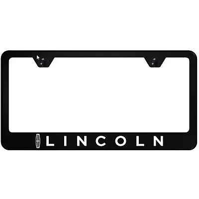 Lincoln Uv Print Polycarbonate License Plate Frame (Black) 1