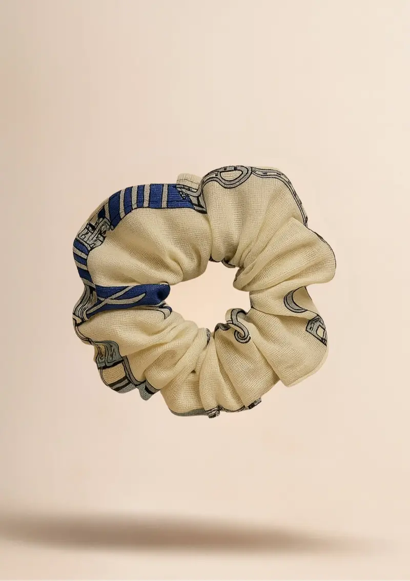 Linen Hair Scrunchie | Jubilea Print 1