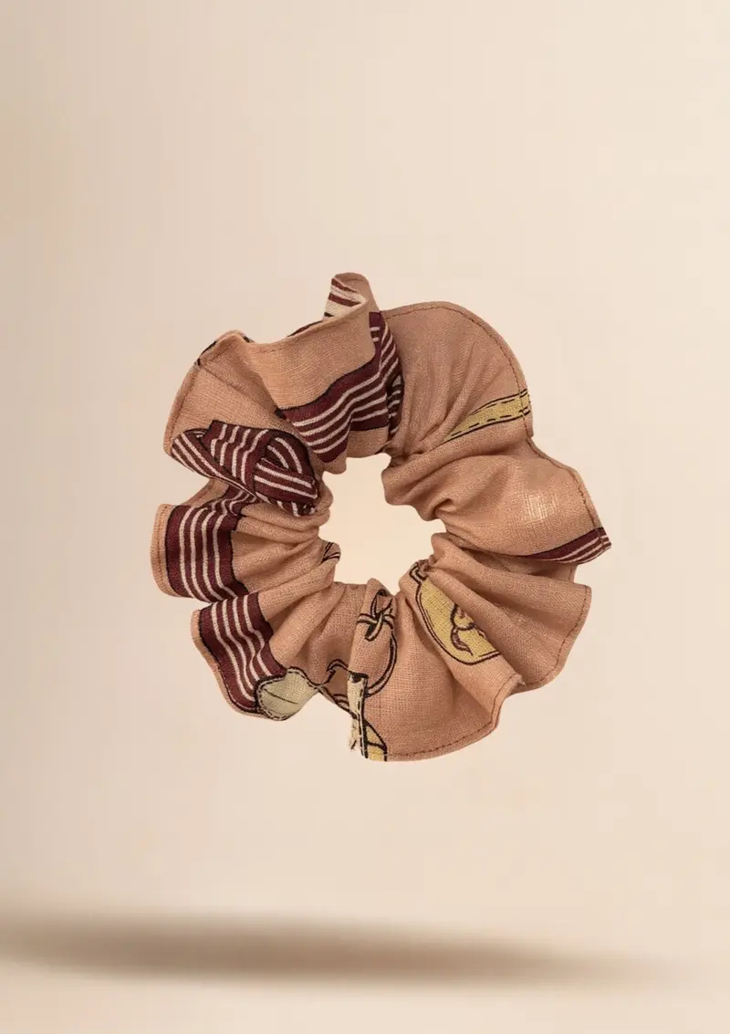 Linen Hair Scrunchie | Jubilea Print 2