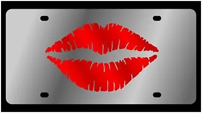 Lips Stainless Steel License Plate (Chrome) 1