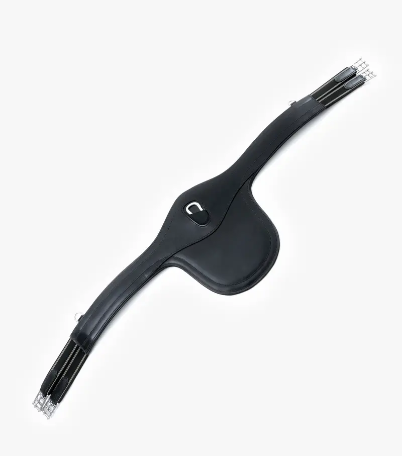 Lizzano Anatomic Leather Stud Girth Black 1
