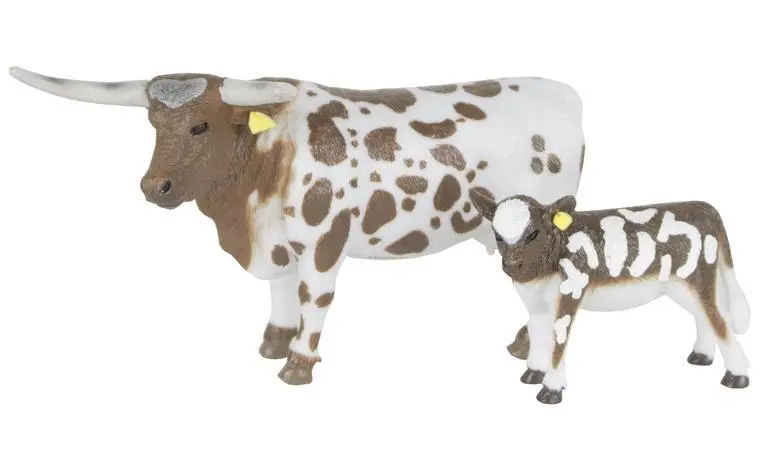 Longhorn Cow & Calf Toy 1