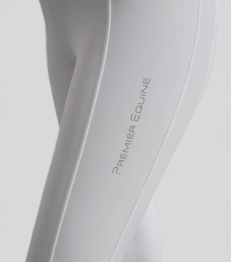 Luceo Womens Full Seat Competition Riding Tights White 3