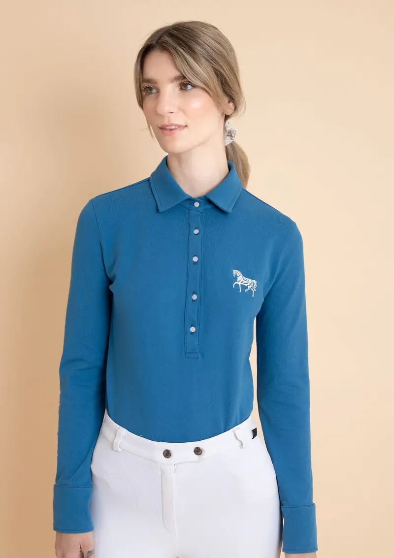 Lucia Polo-Shirt | Long Sleeve | White 5