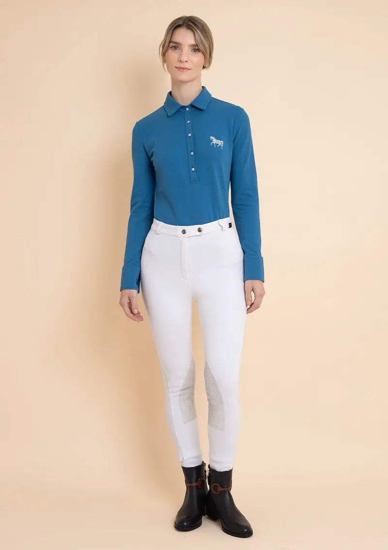 Lucia Polo-Shirt | Long Sleeve | White 6