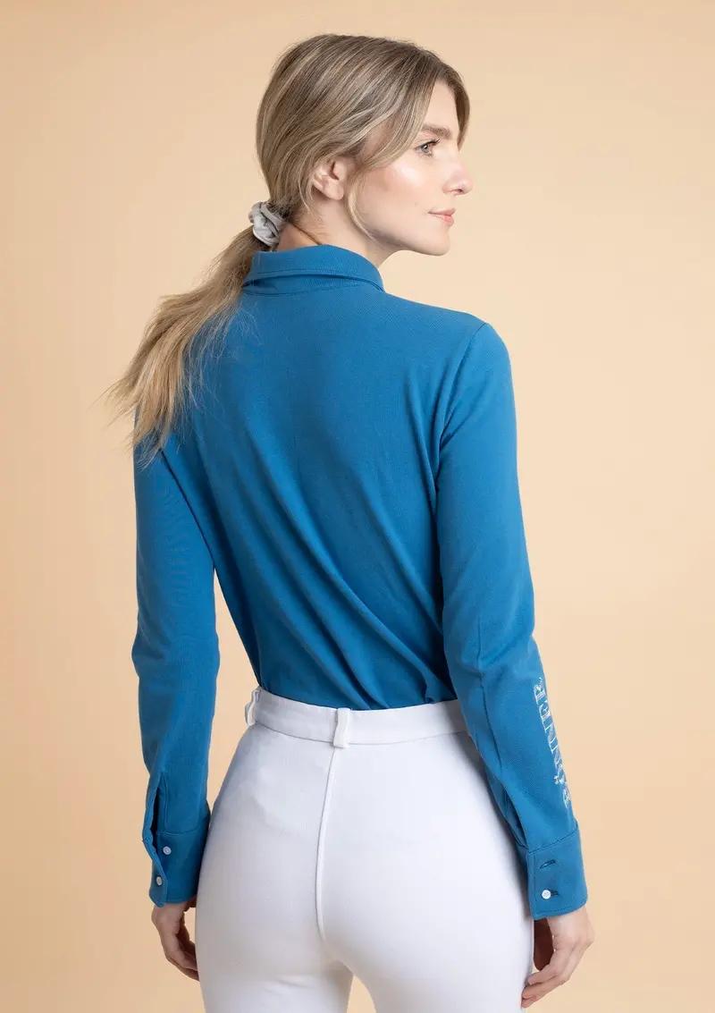 Lucia Polo-Shirt | Long Sleeve | White 8