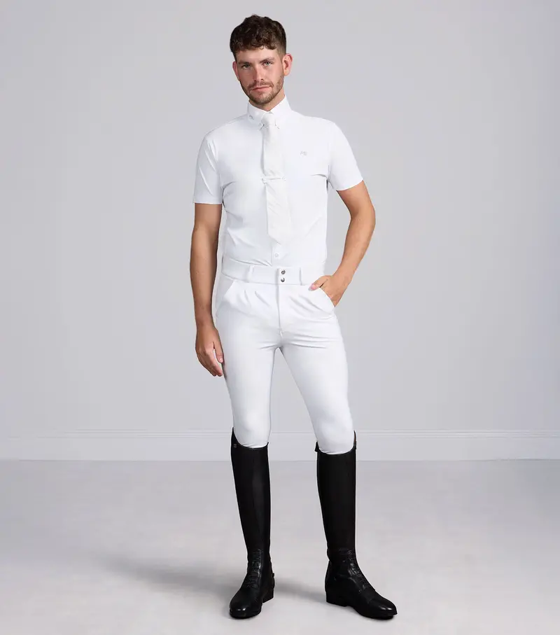 Ludis Men's Gel Knee Riding Breeches White 1