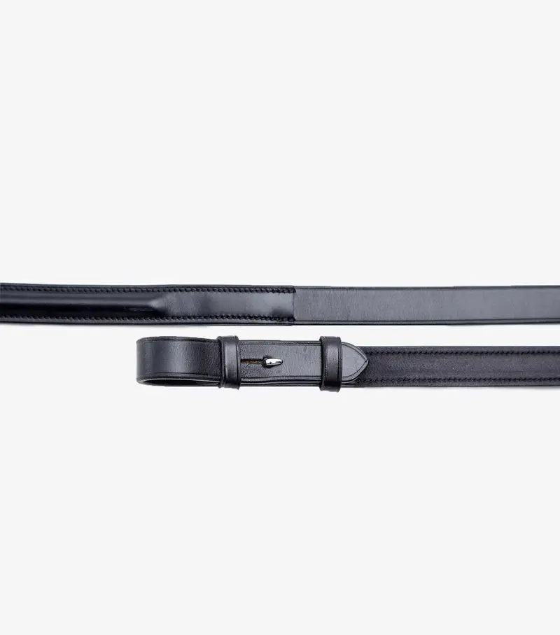 Luigi Plain Leather Reins Black 1