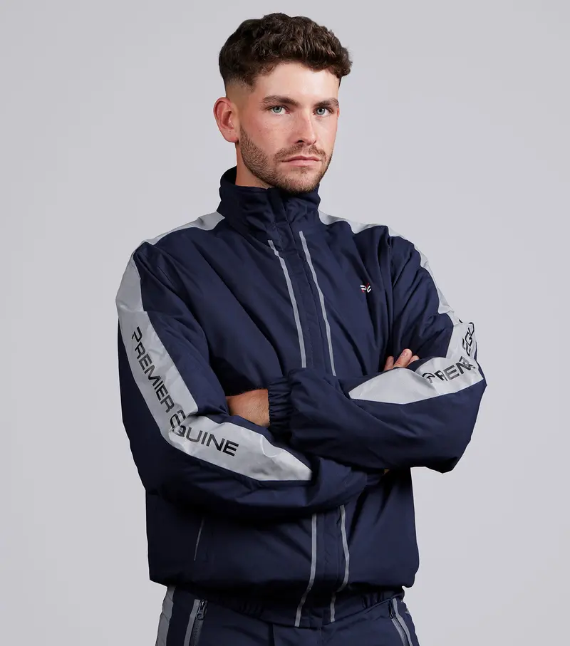 Lumen Reflective Mens Riding Jacket Navy 1