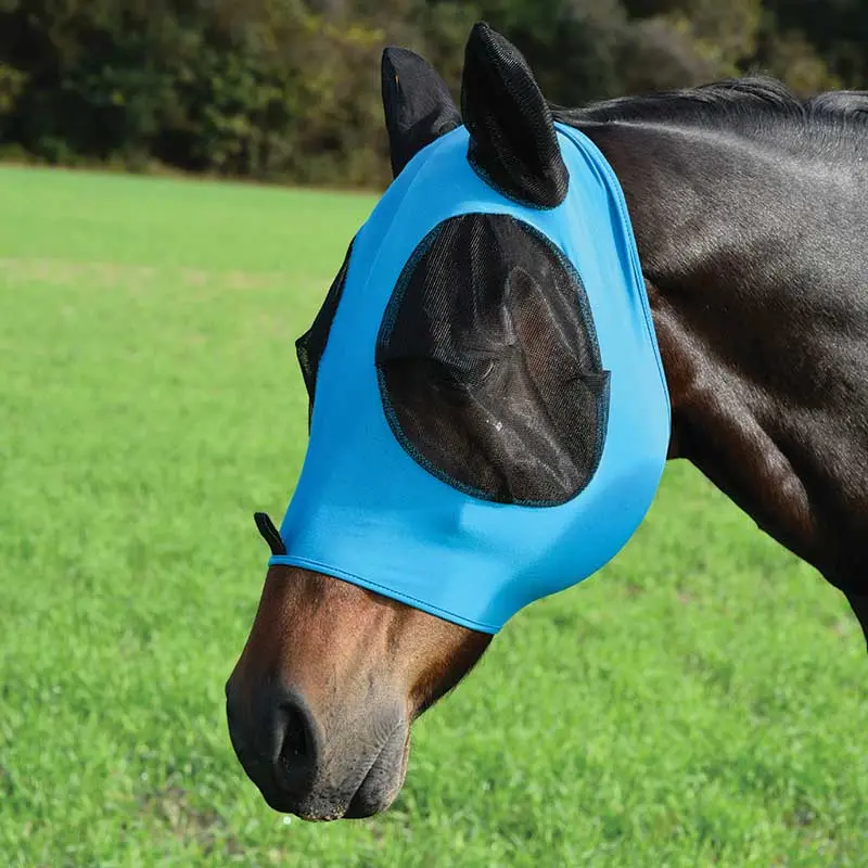 Lycra Fly Mask-Turquoise 1