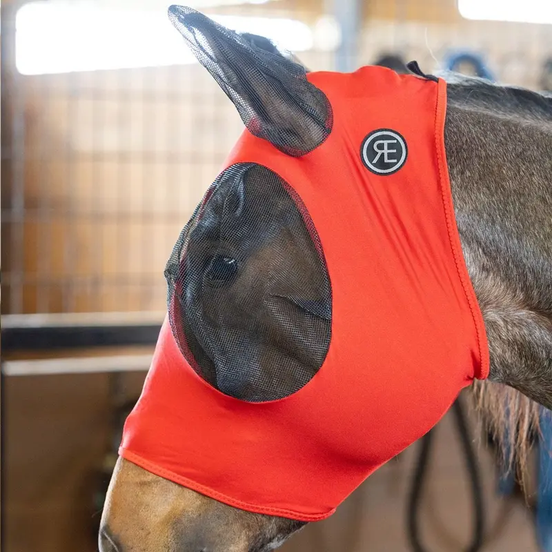 Lycra Fly Mask With Ears-Red 1