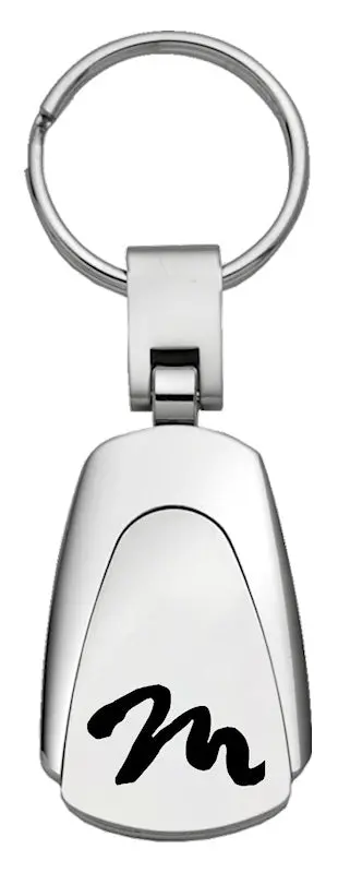 M Logo Satin Tear Drop Keychain (Chrome) 1