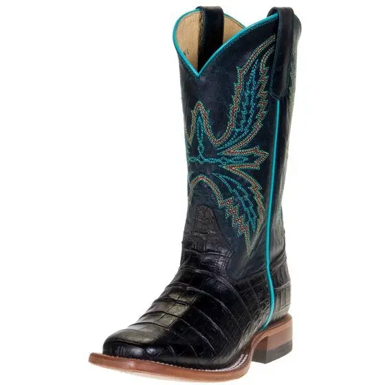 Macie Bean Kid's Black Caiman Print Boot 1