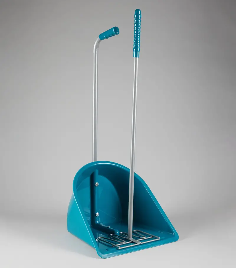 Manure Scoop & Rake Med Blue 1