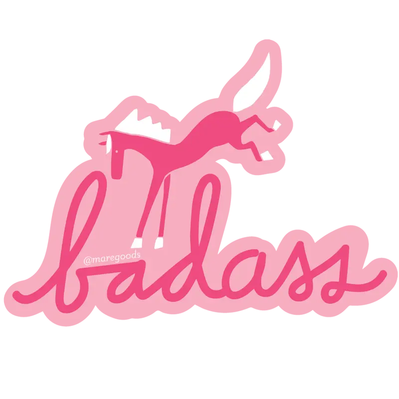 Mare Modern Goods - Badass Pink Sticker 1