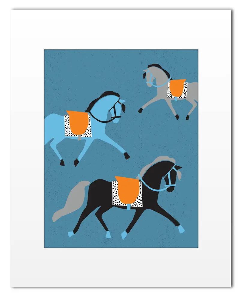 Mare Modern Goods - Dressage Ponies Print 1