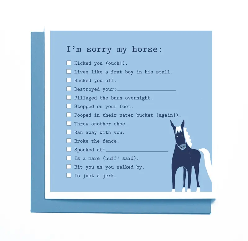 Mare Modern Goods I'm Sorry My Horse... Card 1