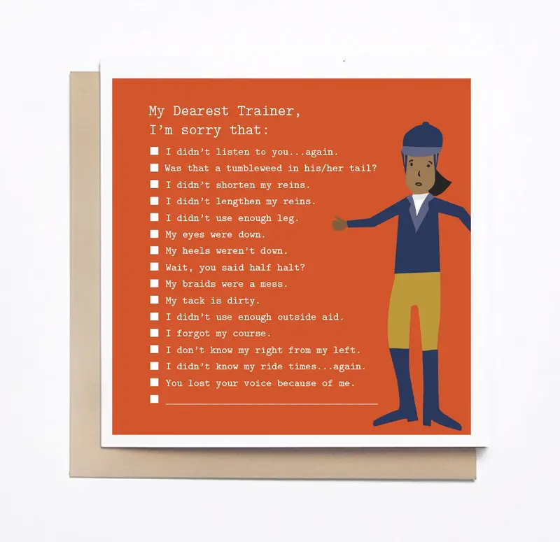 Mare Modern Goods I'm Sorry Trainer... Card 1
