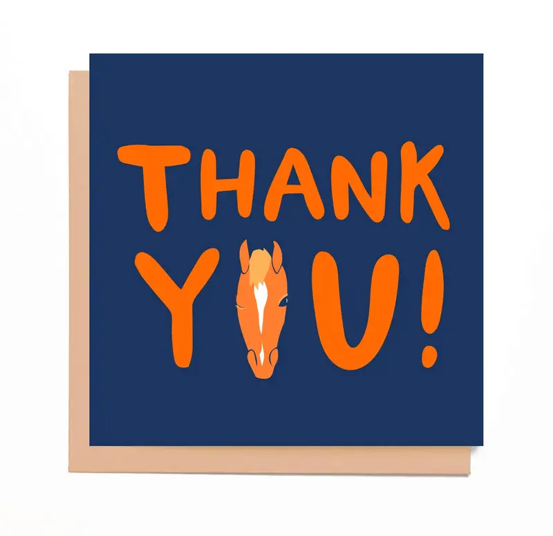 Mare Modern Goods - Thank You Horse Head Card 1