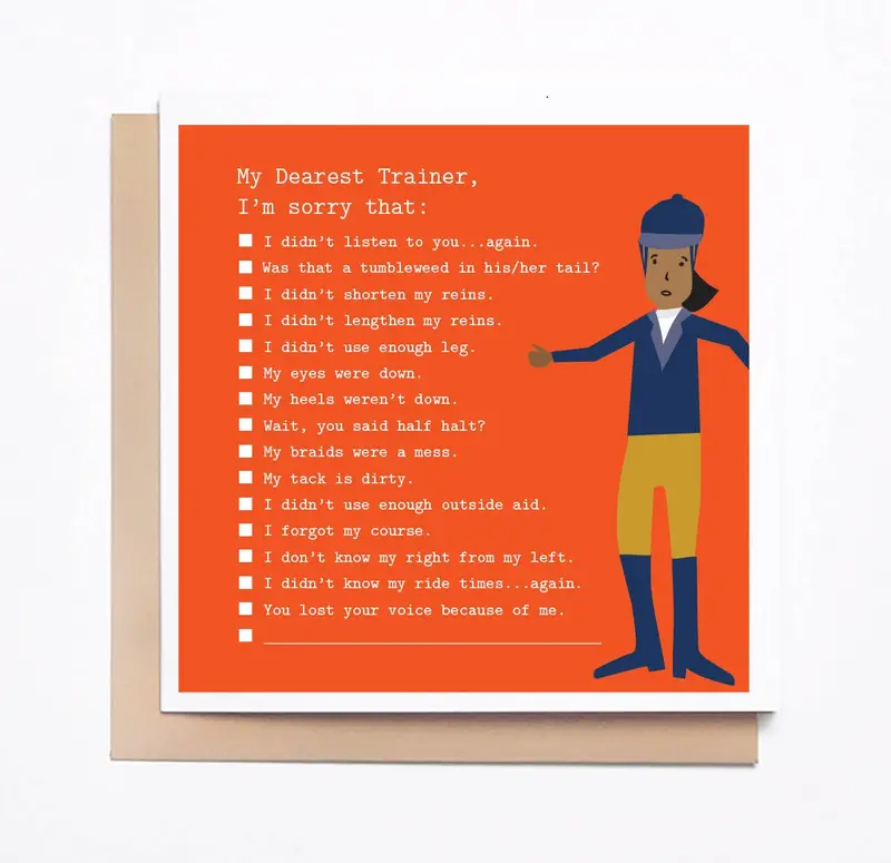 Mare Modern Goods - Trainer Apology Card 1