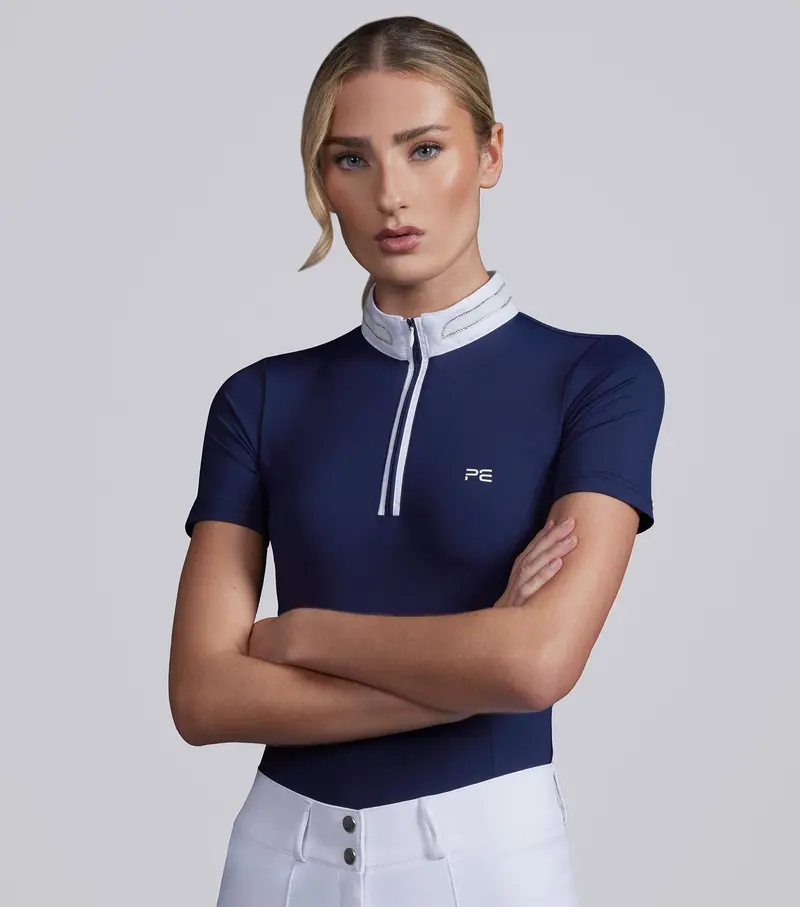 Maria Diamante Show Shirt Navy 1