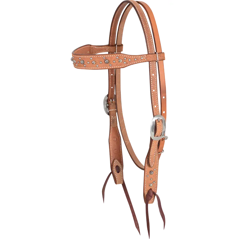 Martin Natural Pyramid Dots Browband Headstall 1