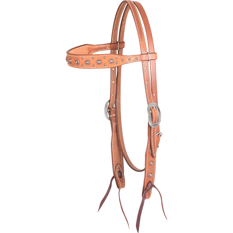 Martin Natural Rope Edged Dots Browband Headstall 1