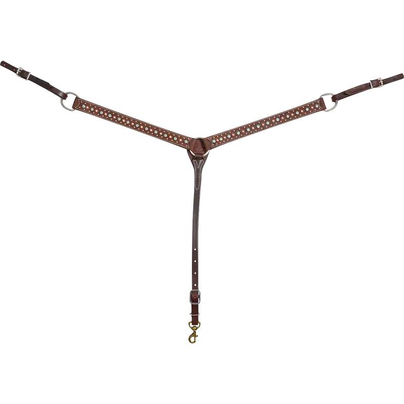 Martin Saddlery Chocolate Floral Dots Breastcollar 1