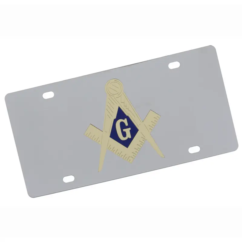 Masonic Logo License Plate (Chrome) 1