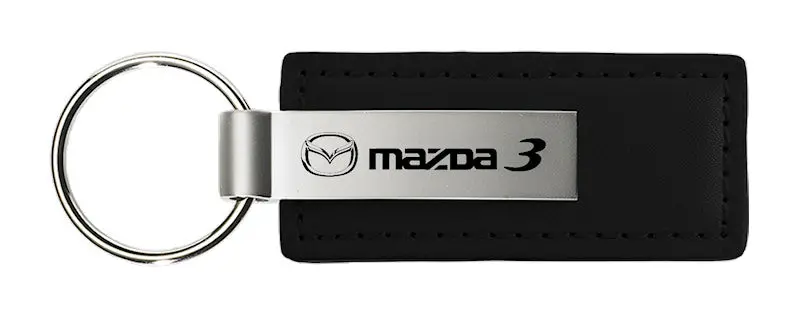 Mazda 3 Leather Keychain (Black) 1