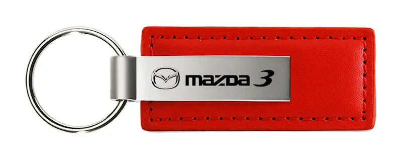 Mazda 3 Leather Keychain (Red) 1