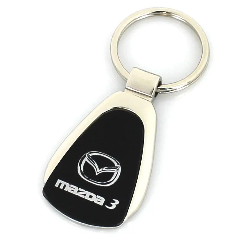 Mazda 3 Tear Drop Key Ring (Black) 2