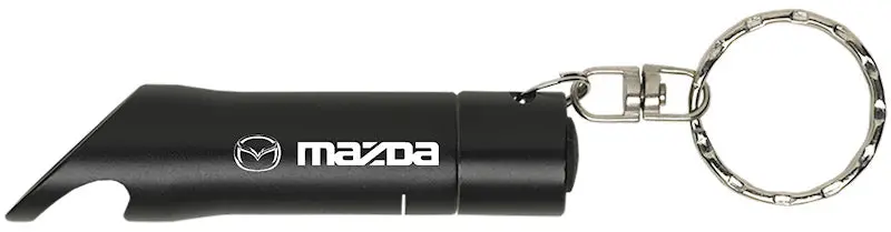 Mazda Flashlight Bottle Opener Keychain (Black) 1