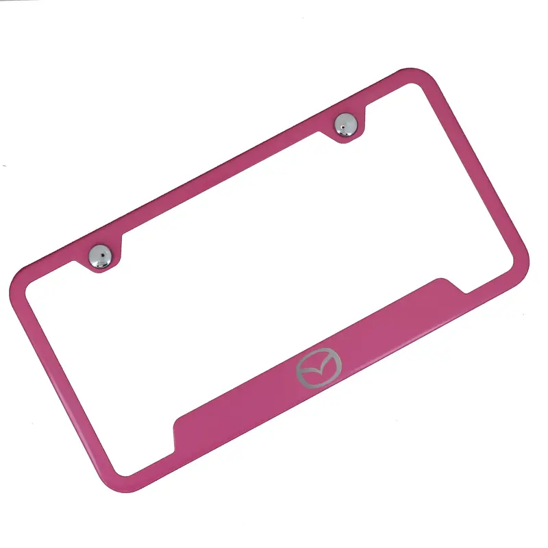 Mazda Logo Cut Out License Plate Frame (Pink) 1