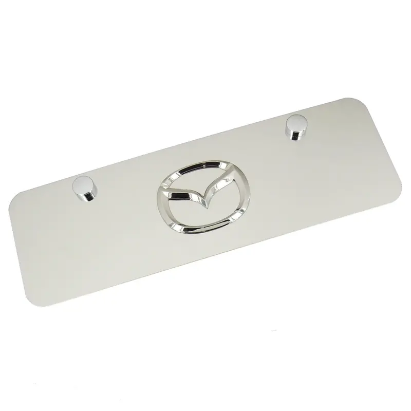Mazda Logo Mini License Plate (Chrome) 1