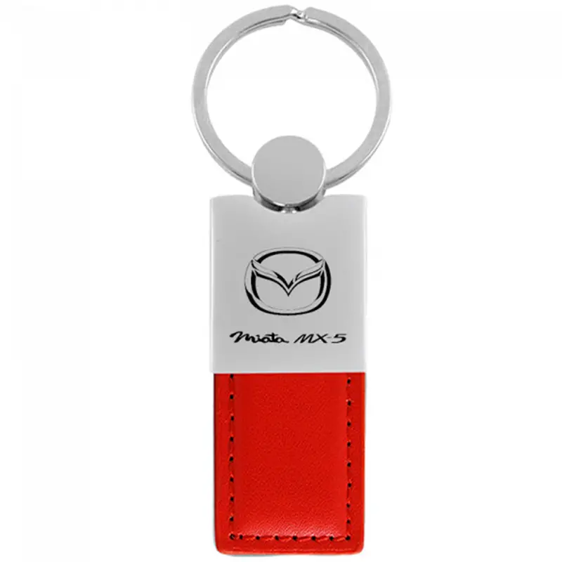 Mazda Miata Mx5 Leather Key Ring (Red) 1