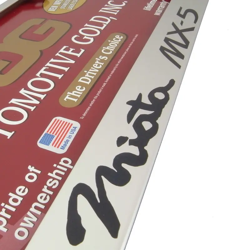 Mazda Miata Mx5 License Plate Frame (Chrome) 2