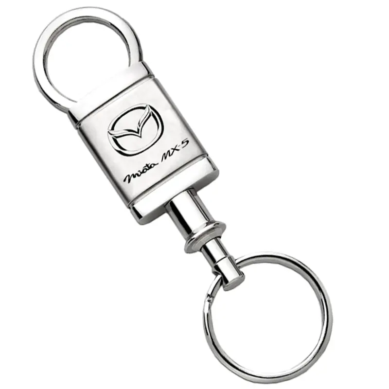Mazda Miata Mx5 Satin Valet Keychain (Chrome) 1