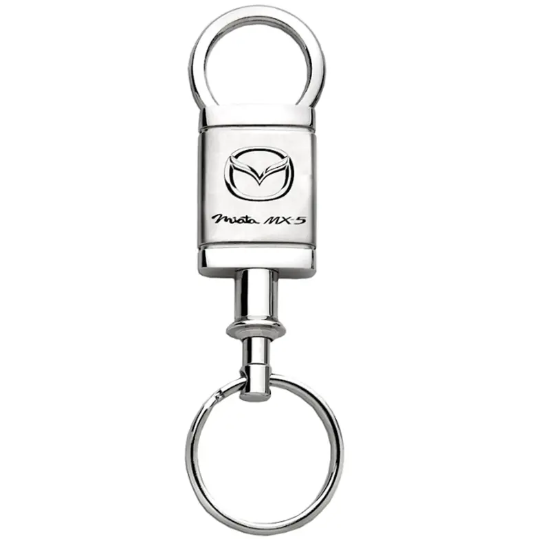 Mazda Miata Mx5 Satin Valet Keychain (Chrome) 2